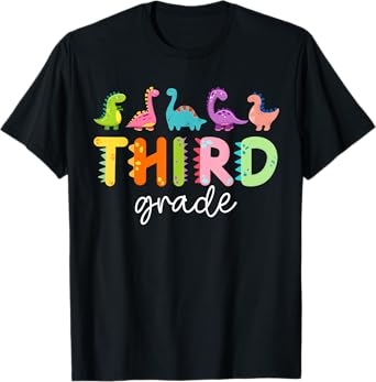 Third Grade Dinosaurs Back To School 3rd Grade Teacher T-Shirt