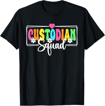 Custodian Squad Back To School Teachers Students T-Shirt