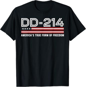 DD214 Veteran Military Retirement Gift American Flag T-Shirt