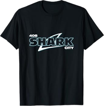 Shark City San Jose Savages Shirt T-Shirt, Black, Small, Unisex-Adults, Short Sleeve, Modern, Casual, San Jose Themed