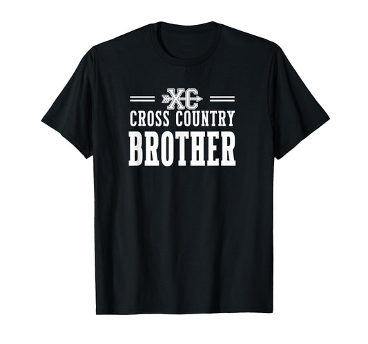 Proud Cross Country Brother Team Love Spirit CC Sibling T-Shirt