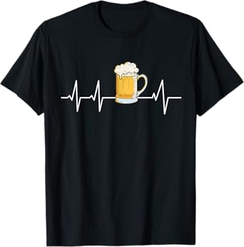 Beer pitcher heartbeat EKG heart rate T-Shirt