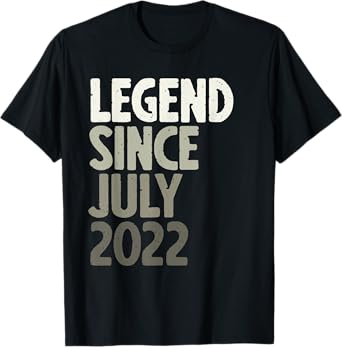 Legend Since July 2022 Birthday T-Shirt