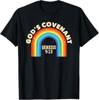 Rainbow God's Covenant Genesis 9:13 Bible Christian Lover T-Shirt