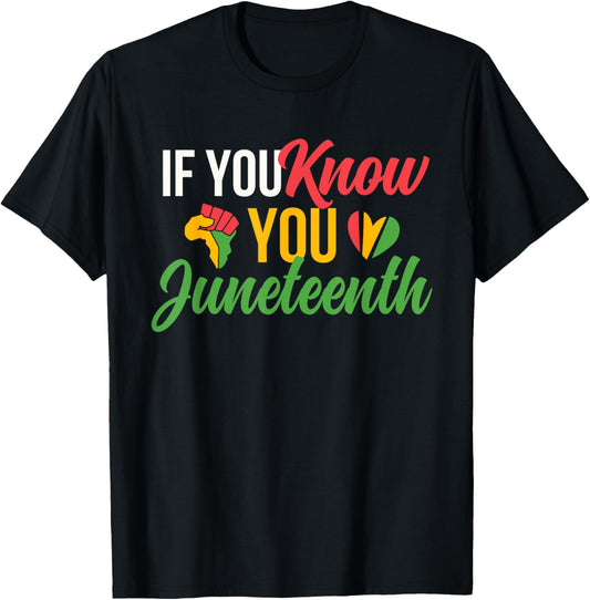 If You Know You Juneteenth 1865 Freedom Day Black History T-Shirt