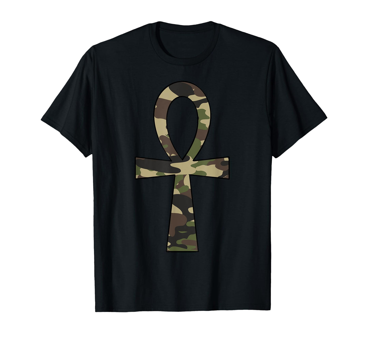 Ankh Cross Camo Egyptian African Pride T-Shirt