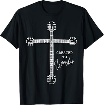 Christian Guitarist Shirt Created To Worship Musician T-Shirt