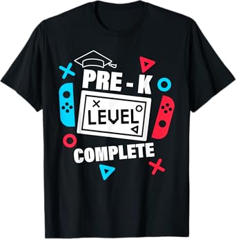 Pre-K Level Complete Graduate Last Day Of School Gamer Boys T-Shirt