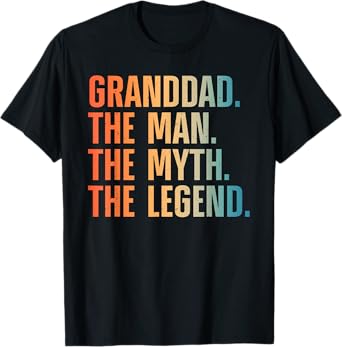 Granddad Art For Grandpa Grandfather From Grandkids Granddad T-Shirt