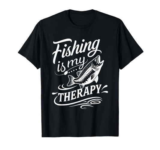 Fishing Is My Best Therapy Stress Relief Relaxing Fisherman T-Shirt
