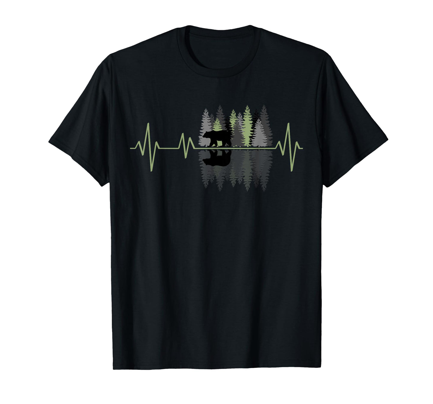 Trees Reflection Wildlife Nature Forest Outdoor Heartbeat T-Shirt