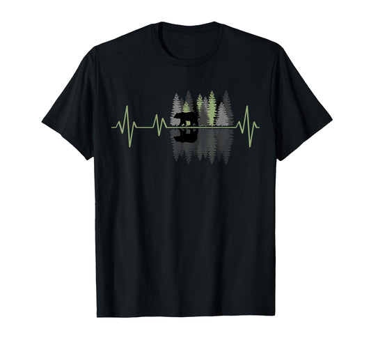 Trees Reflection Wildlife Nature Forest Outdoor Heartbeat T-Shirt