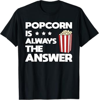 Funny Popcorn Art For Men Women Kids Pop Corn Popcorn Lover T-Shirt