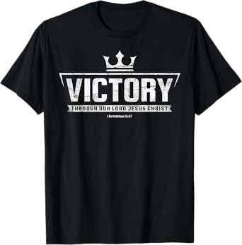 Christian T Shirt For Women Men Kids Teens Victory In Jesus T-Shirt