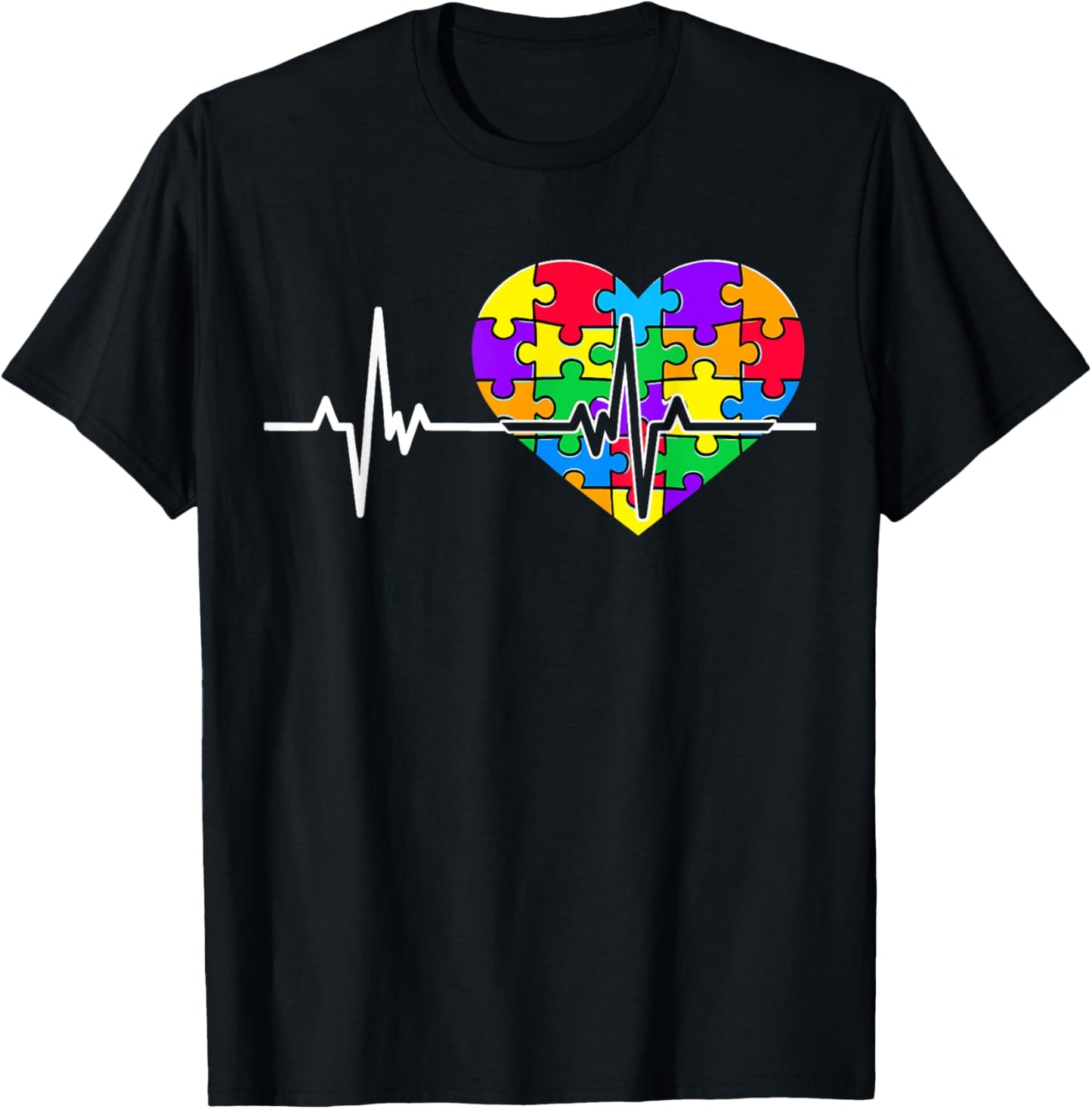 Love Heart Puzzle Acceptance Men Women Kids Autism Awareness T-Shirt