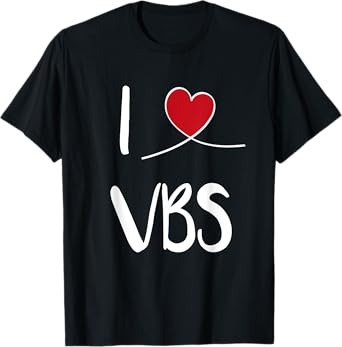 I Love VBS Vacation Bible School 2024 Cute Christian Heart T-Shirt
