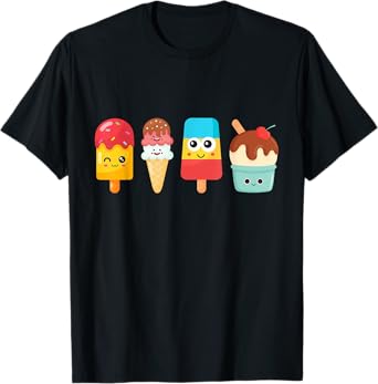 Ice Cream Lover for Summer Cone Squad Family Cute Funny Cool T-Shirt