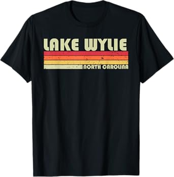 LAKE WYLIE NORTH CAROLINA Funny Fishing Camping Summer Gift T-Shirt for Men Women Kids