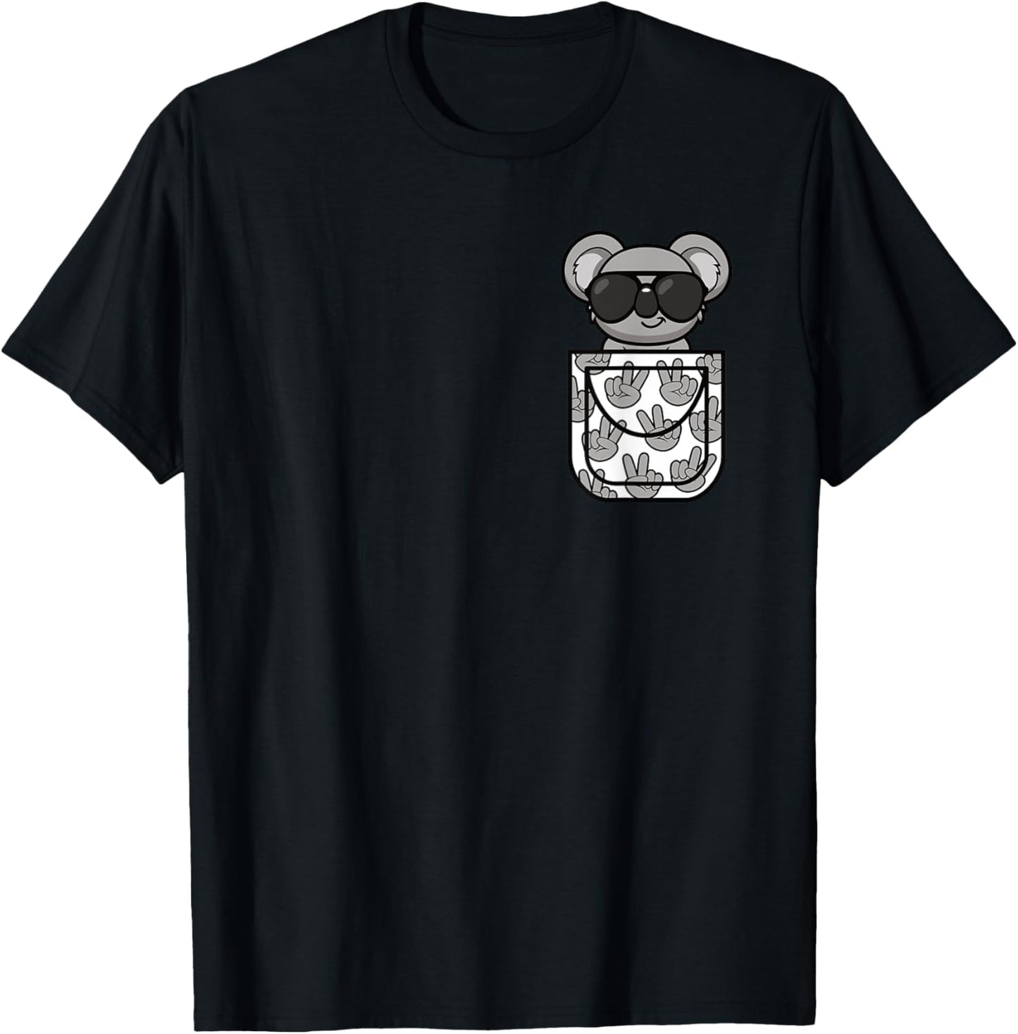 Funny Koala Pocket Koala Lover Men Women Boys Girls Kids T-Shirt