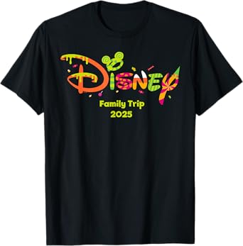 Disney Family Trip 2025 Halloween Treats Logo Fall Vacation T-Shirt