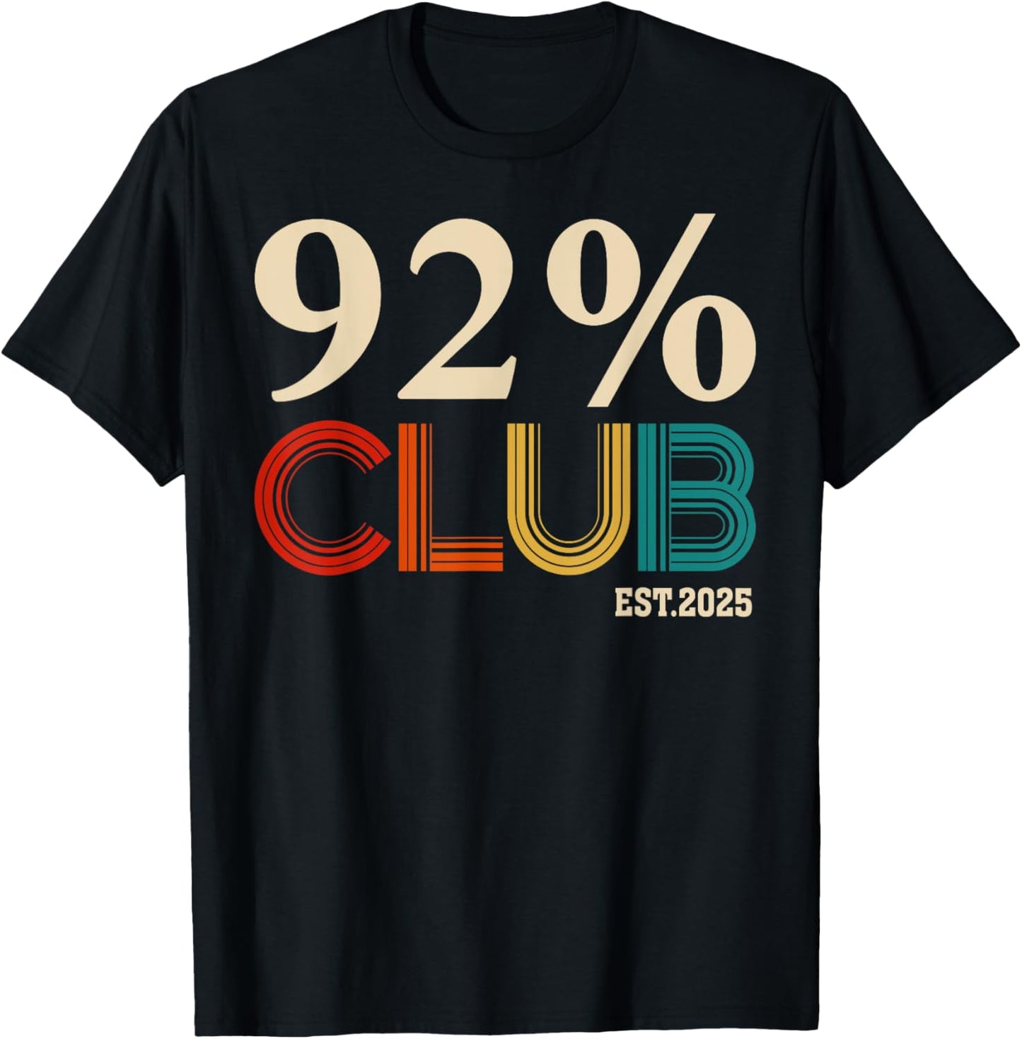 92% Club Est 2025 Black Women 92 Percent Black History Month T-shirt