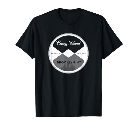 Coney Island Brooklyn New York City NYC Circle Graphic T-Shirt