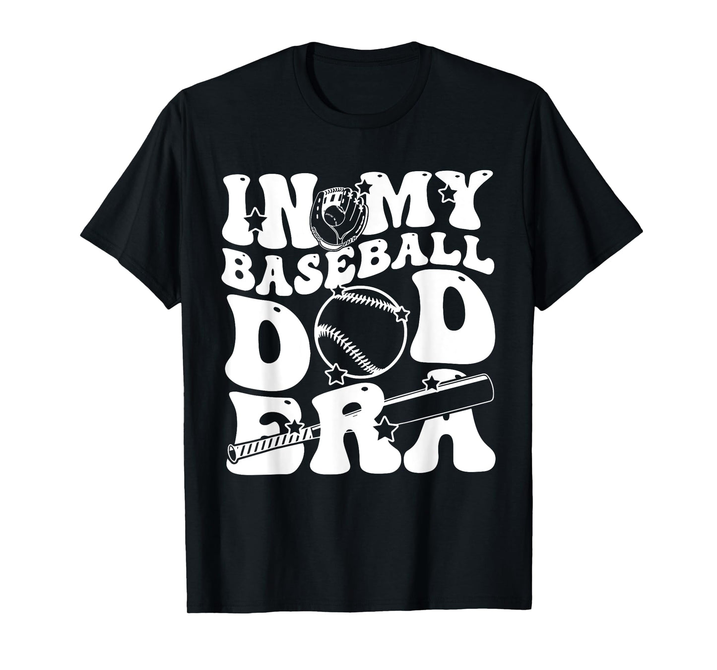 In My Baseball Dad Era Retro Groovy Daddy Papa Father's Day T-Shirt