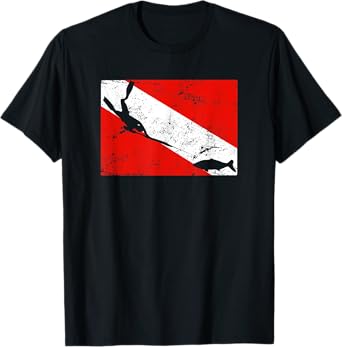 Dive Flag Spearfishing T-Shirt Freediving Tee T-Shirt