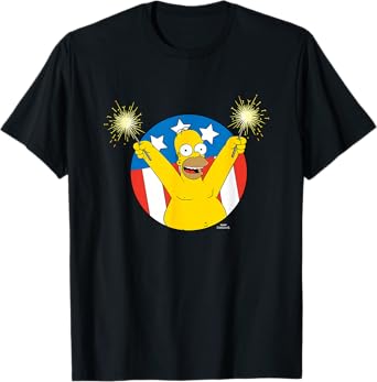 The Simpsons 4th Of July American Flag Woo-Hoo Homer T-Shirt