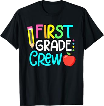 Team 1st Grade Crew Back To School 1st Grade Teacher Kids T-Shirt