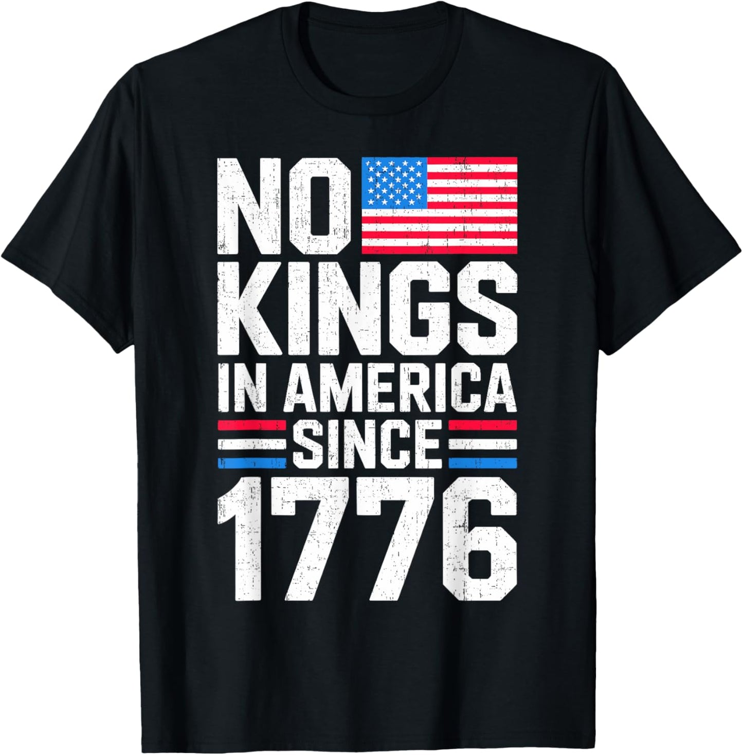 No Kings In America Shirt Rejecting Kings Patriotic Usa Men T-shirt