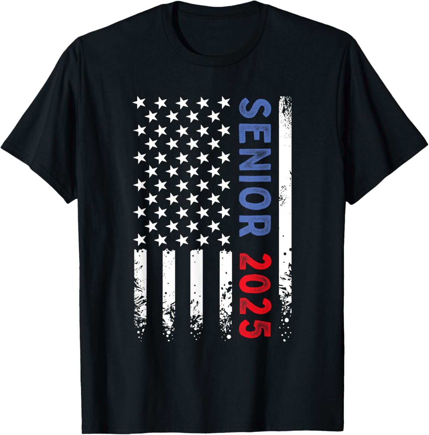 Senior Year 2025 American Flag USA Graduation Class Of 2025 T-Shirt