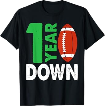 1st Birthday Party Football Boy One Year Old Football Player T-Shirt