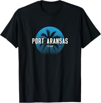 Port Aransas TX Vintage Palm Tree Beach Design T-Shirt for Men Women Kids