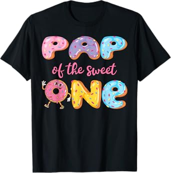 Pap Of The Sweet One Funny 1St Birthday Girl Donut T-Shirt