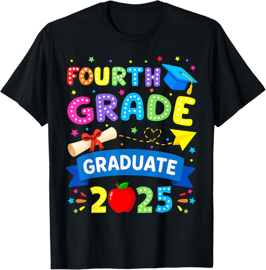 4th Fourth Grade Graduation 2025 Graduate Kids Boys Girls T-Shirt