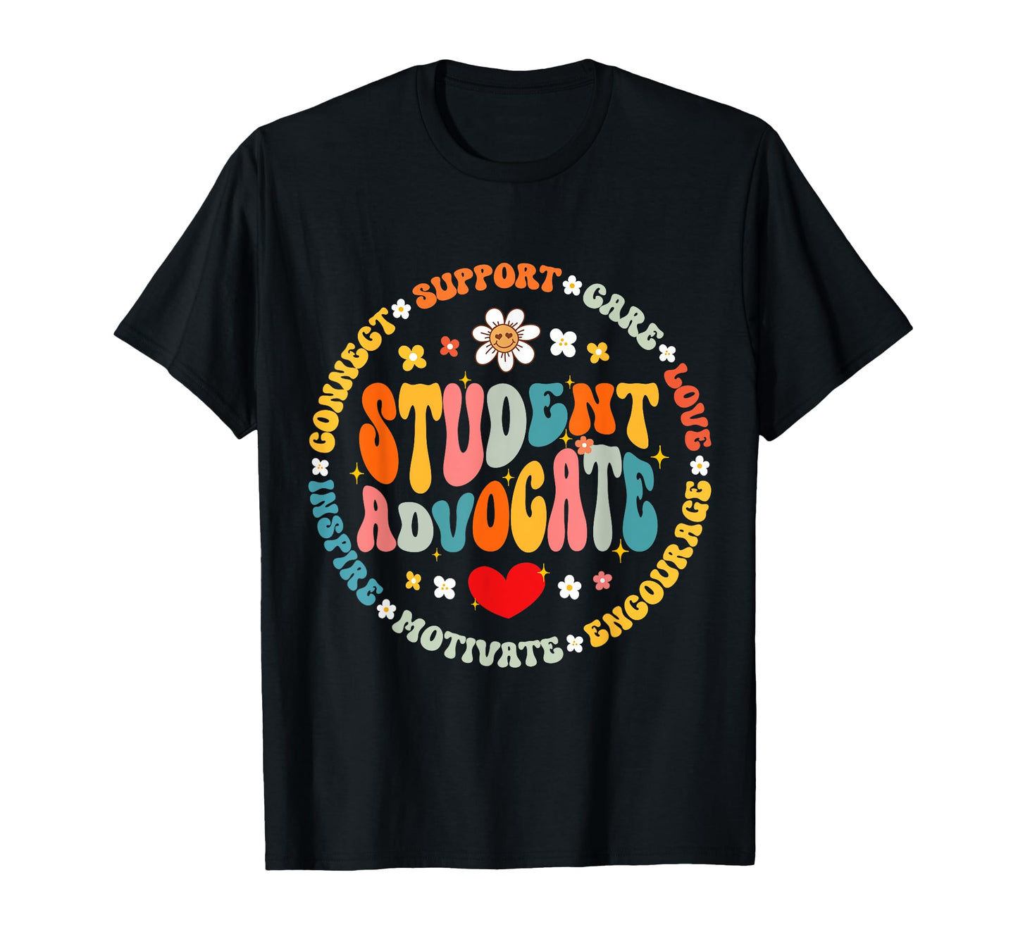 Groovy Student Advocate Appreciation Back to School T-Shirt