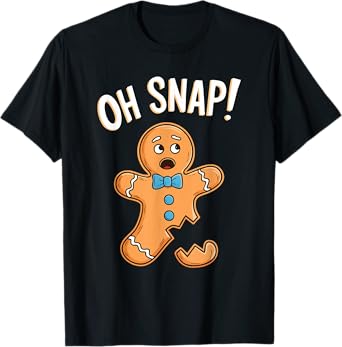 Oh Snap Gingerbread Man Shirt Adult Kids Men Women Costume T-Shirt