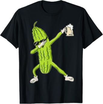 Dabbing Pickle Shir Dancing Cucumber lover Funny Gifts Beer T-Shirt