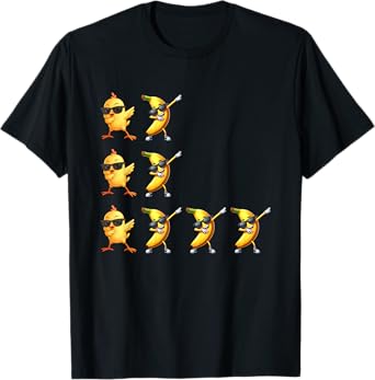 Funny Chicken Banana For Men Women Teens Kids T-Shirt