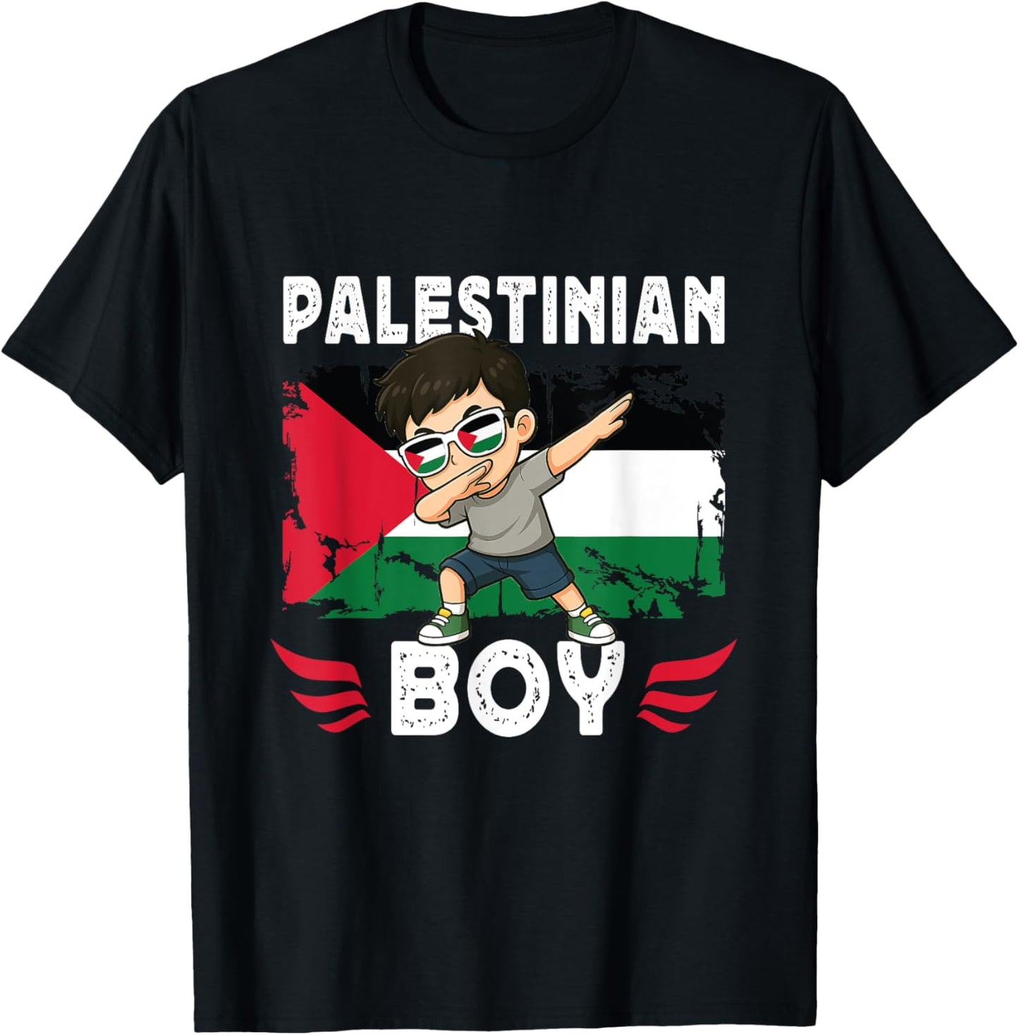 Palestinian Boy Dab Pose Palestinian Son Palestine Flag T-Shirt