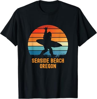 Seaside Beach - Oregon Sasquatch Souvenir T-Shirt