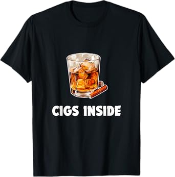 Cigs Inside Cigarette Funny College Frat Drinking Graphic T-Shirt