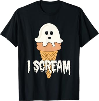 I Scream Ice Cream Ghost Halloween Costume Treats T-Shirt