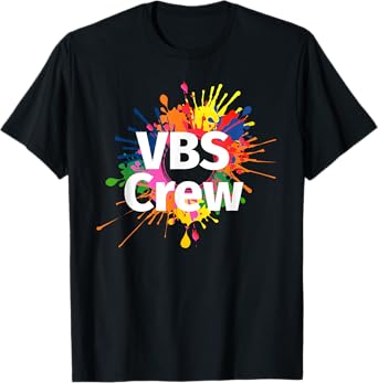 I Love VBS 2024 Crew Vacation Bible School Paint Splatter T-Shirt