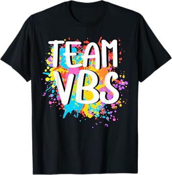 Team VBS Vacation Bible School I Love Paint Splatter Artist T-Shirt
