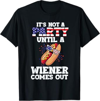 It's not a party until a wine on July 4th T-Shirt
