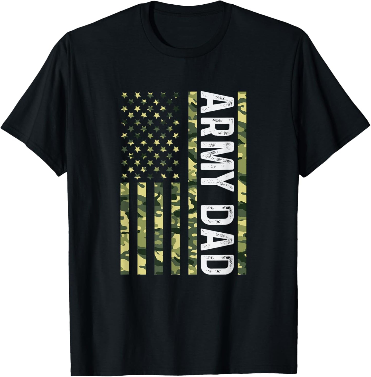 Proud Army Dad United States USA Flag For Father's Day T-Shirt