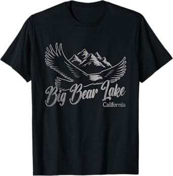 Vintage Big Bear Lake California Mountains Eagle T-Shirt