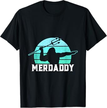 Merdaddy Security Merman Mermaid Daddy Fish Father's Day T-Shirt